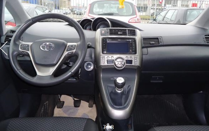 Left hand drive car TOYOTA VERSO (01/06/2009) - 