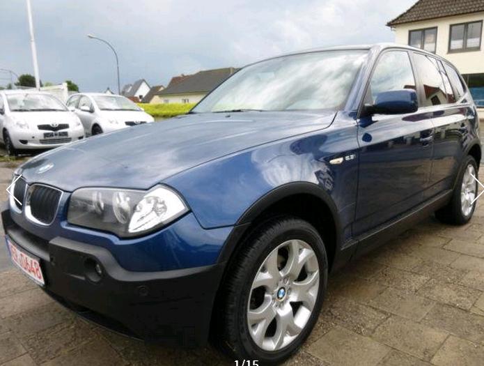 Left hand drive BMW X3 2.5I 