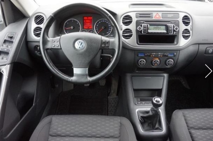 left hand drive VOLKSWAGEN TIGUAN (01/04/2009) -  