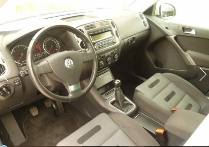 Left hand drive car VOLKSWAGEN TIGUAN (01/09/2008) - 