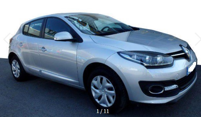 Left hand drive RENAULT MEGANE 1.5 dCi Intens eco2 95CV