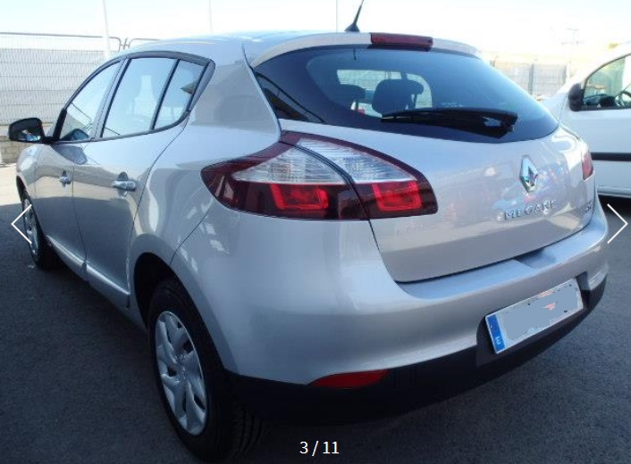 lhd car RENAULT MEGANE (01/06/2015) - 