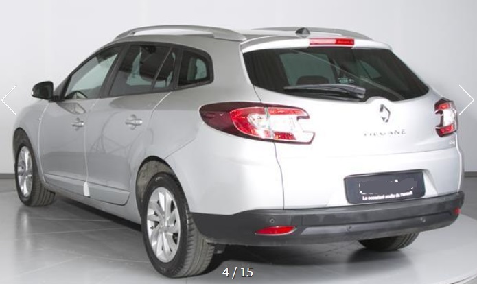 lhd car RENAULT MEGANE (01/02/2015) - 