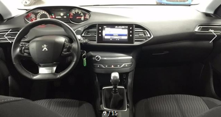 Left hand drive car PEUGEOT 308 (01/06/2015) - 