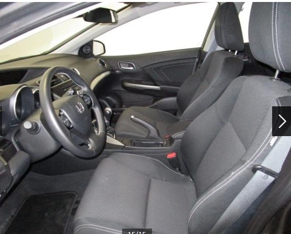 Left hand drive car HONDA CIVIC (01/03/2015) - 