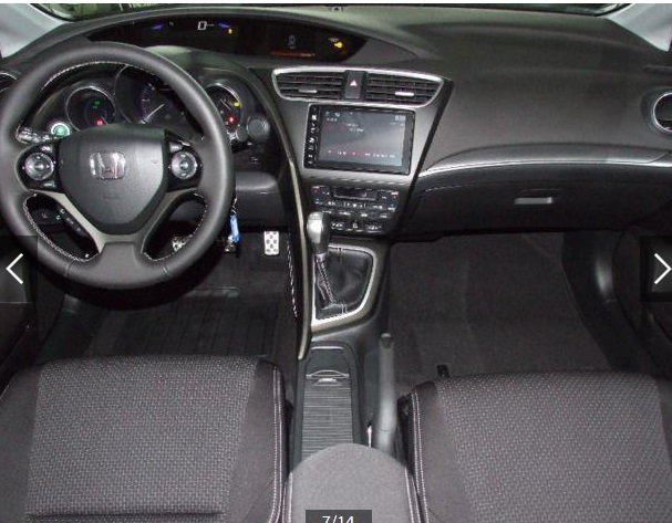Left hand drive car HONDA CIVIC (01/10/2015) - 
