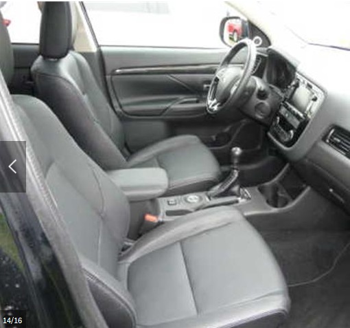 Left hand drive car MITSUBISHI OUTLANDER (01/06/2016) - 