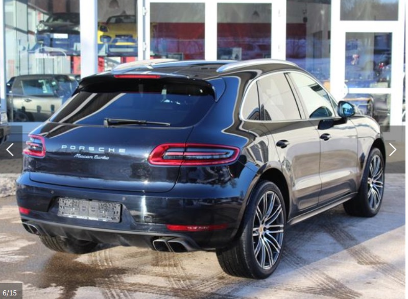 Left hand drive car PORSCHE MACAN (01/10/2015) - 