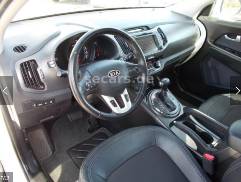 Left hand drive car KIA SPORTAGE (01/08/2012) - 