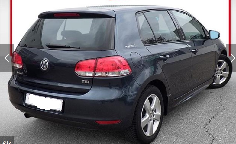 lhd car VOLKSWAGEN GOLF (01/03/2011) - 