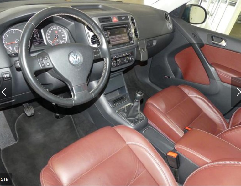 left hand drive VOLKSWAGEN TIGUAN (01/05/2010) -  