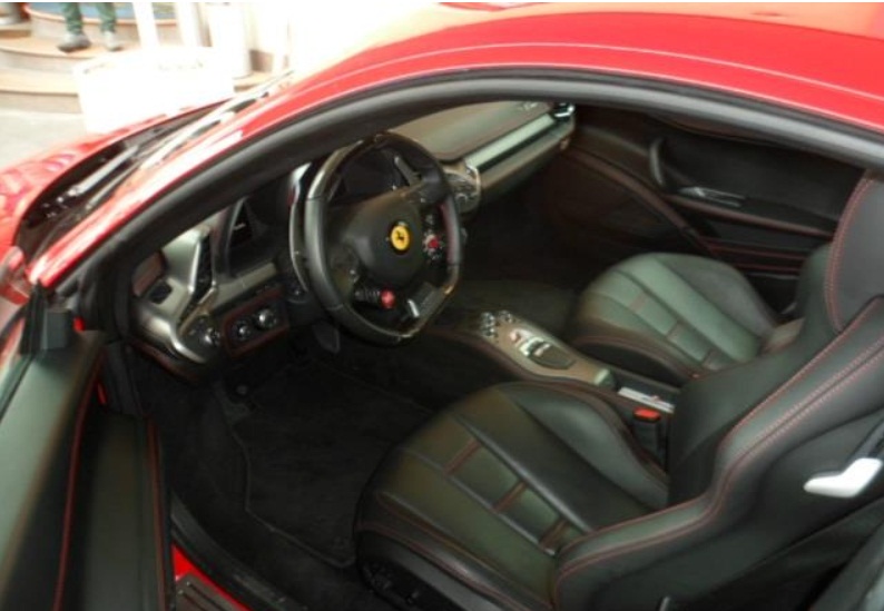 left hand drive FERRARI 458 (01/05/2011) -  